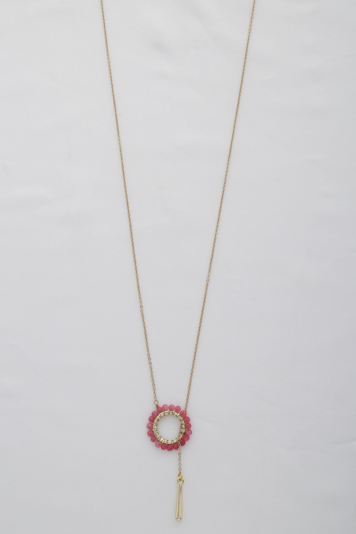 ROUND BEADED PULL THROUGH NECKLACE