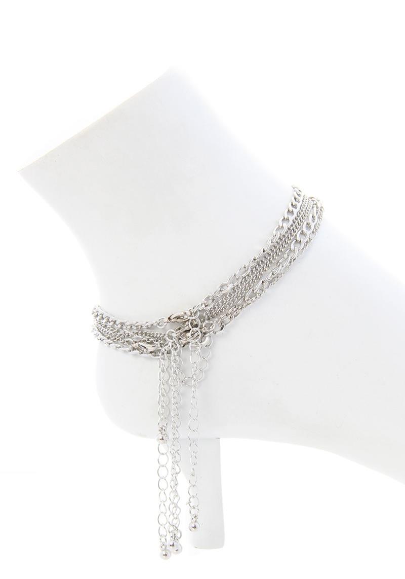 SIMPLE MULTI METAL CHAIN ANKLET