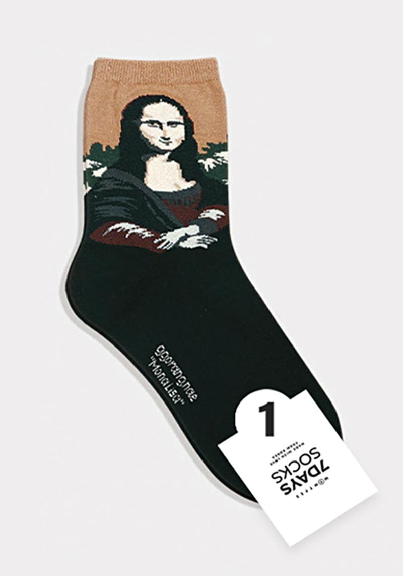 FASHION MONA LISA THE STARRY NIGHT  SOCKS