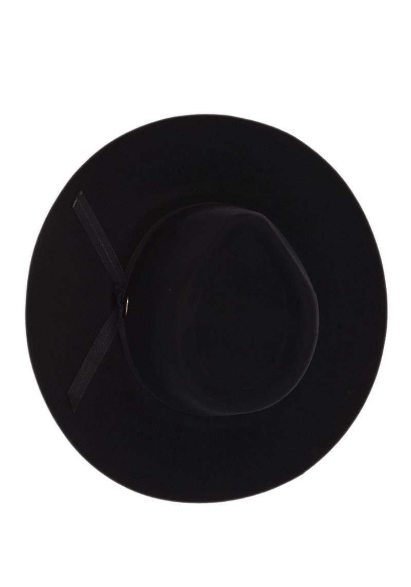 GROSGRAIN BOW TRIM WOOL FELT PANAMA HAT