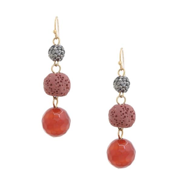 BALL BEAD DANGLE EARRING