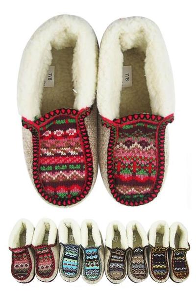 SNUG COZY FOAM SLIPPERS WITH FLEECE LINING RUBBER SOLE - 12 PCS.