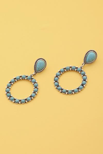 WESTERN METAL DANGLE EARRING