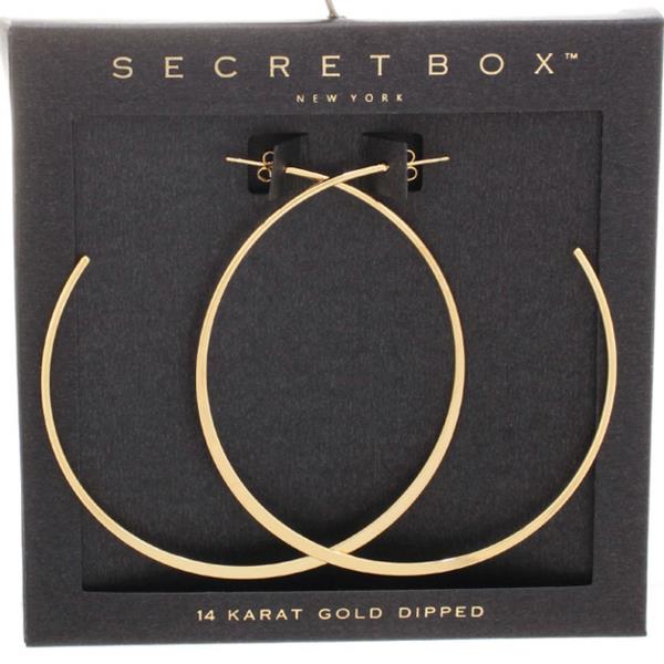 SECRET BOX BASIC METAL OPEN HOOP EARRING