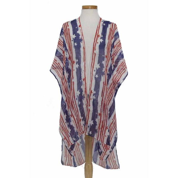 FASHION AMERICAN FLAG KIMONO