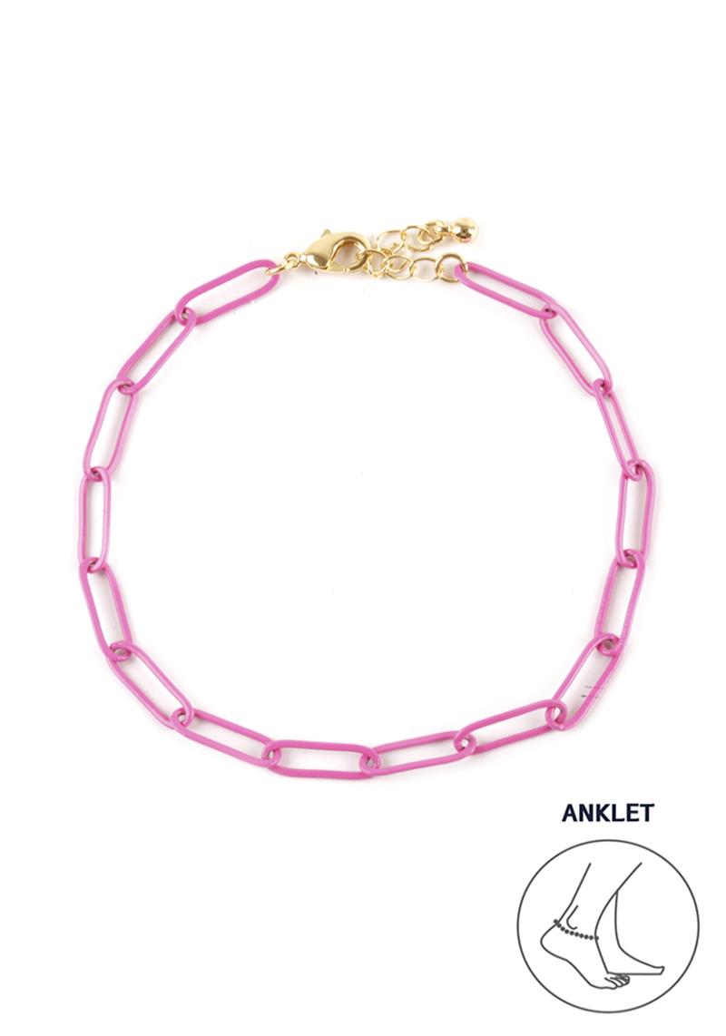 COLOR METAL CHAIN ANKLET