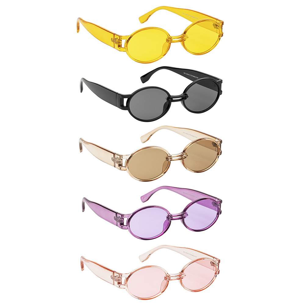 FASHION RETRO OVAL ROUND CLEAR SUNGLASSES 1DZ