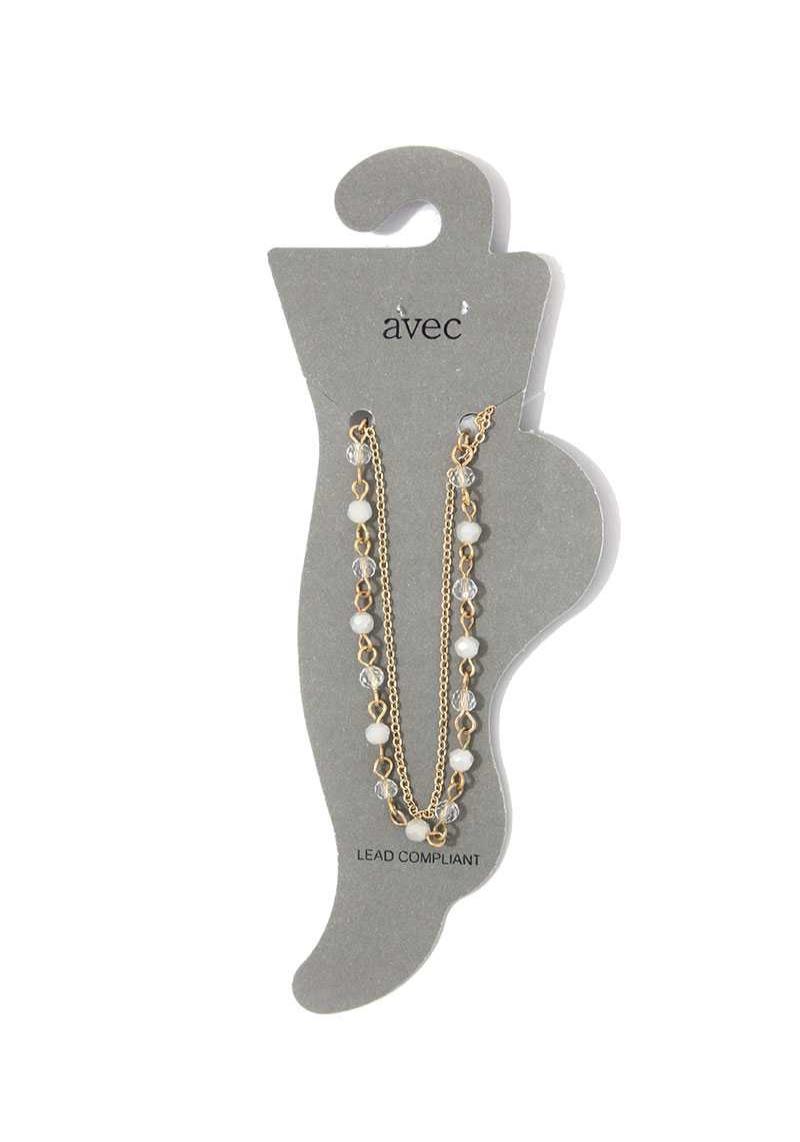 BEADED LAYERED ANKLET
