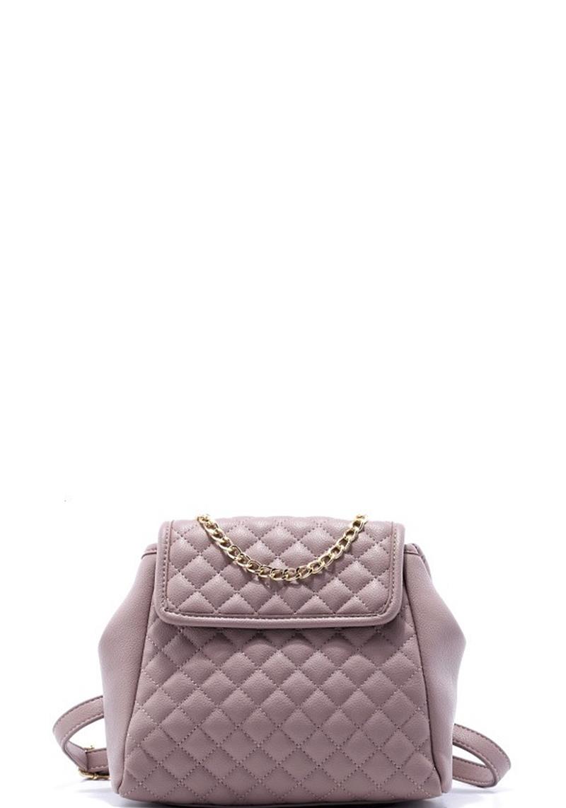 QUILTED CHAIN DESIGN BACKPACK