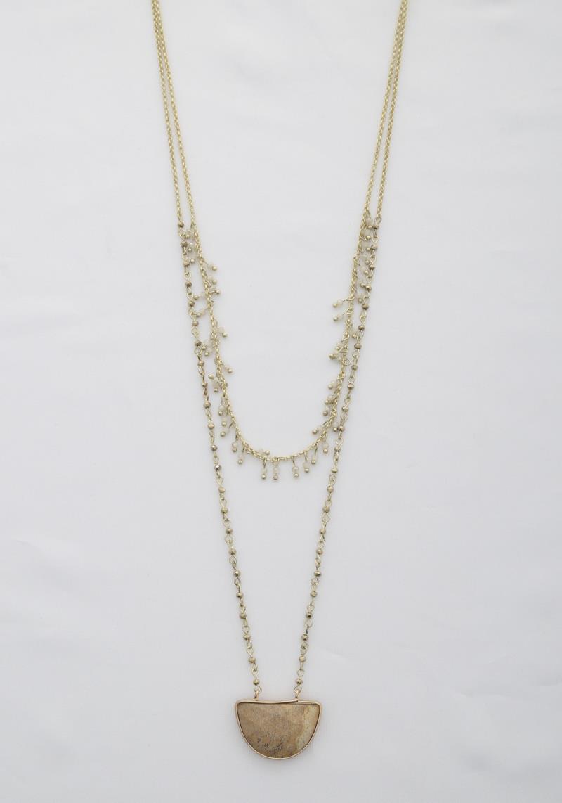 STONE LAYERED NECKLACE