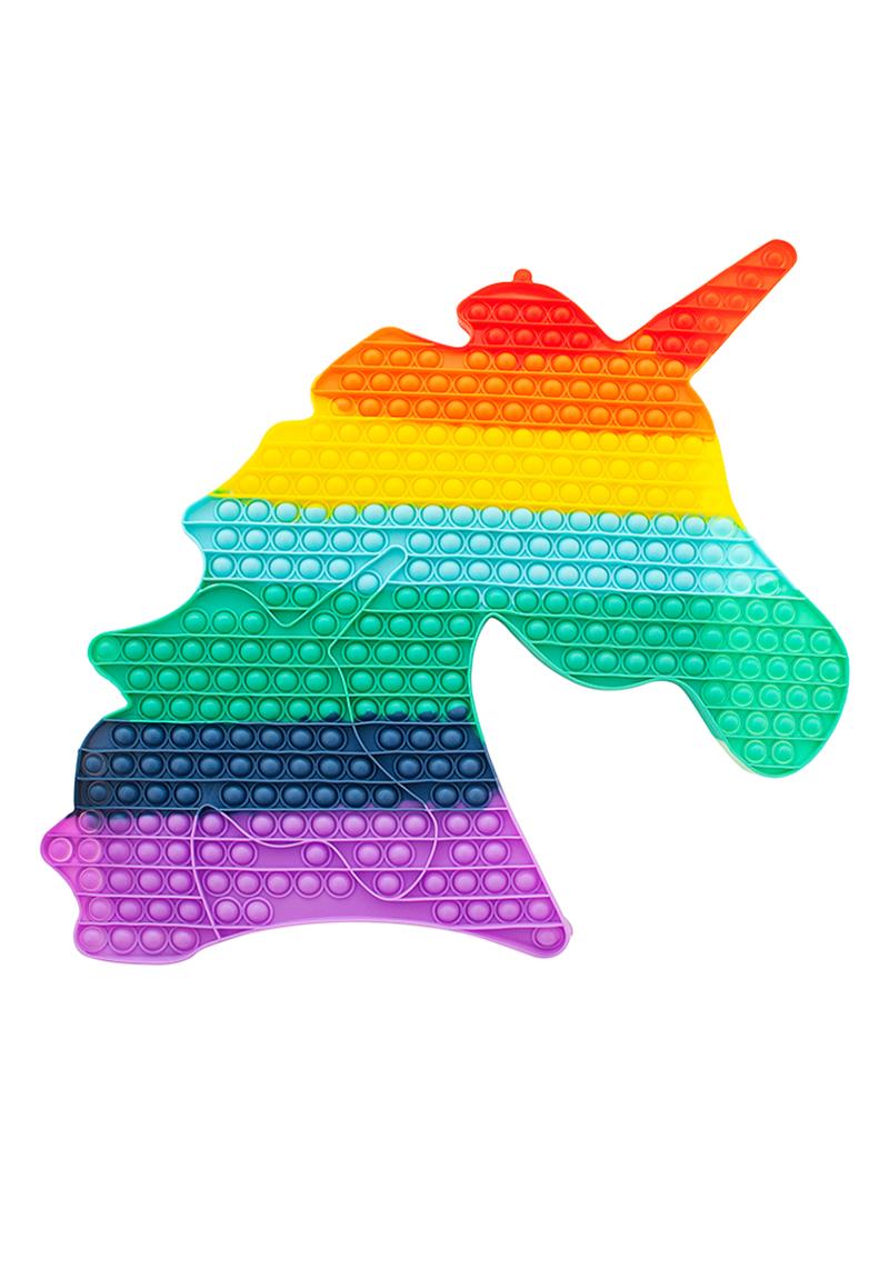 MULTI COLOR LARGE DOUBLE UNICORN 334 BUBBLES STRESS RELIEVER TOY
