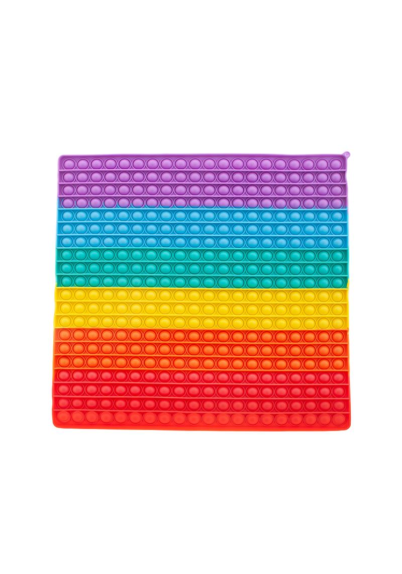 MULTI COLOR 400 BUBBLES LARGE SQUARE STRESS RELIEVER TOY