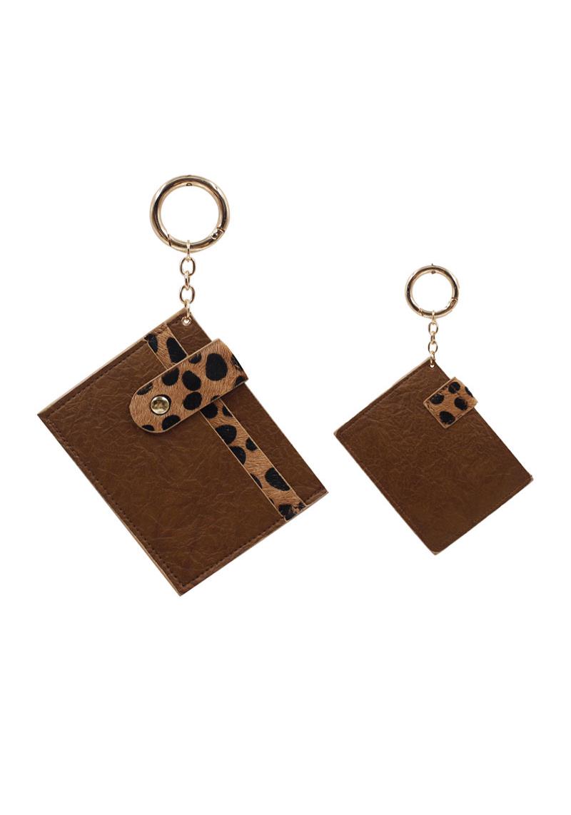 ANIMAL PRINT MINI WALLET KEYCHAIN