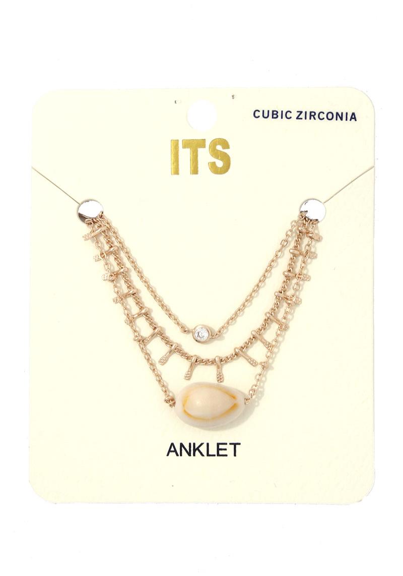 SEASHELL METAL ANKLET