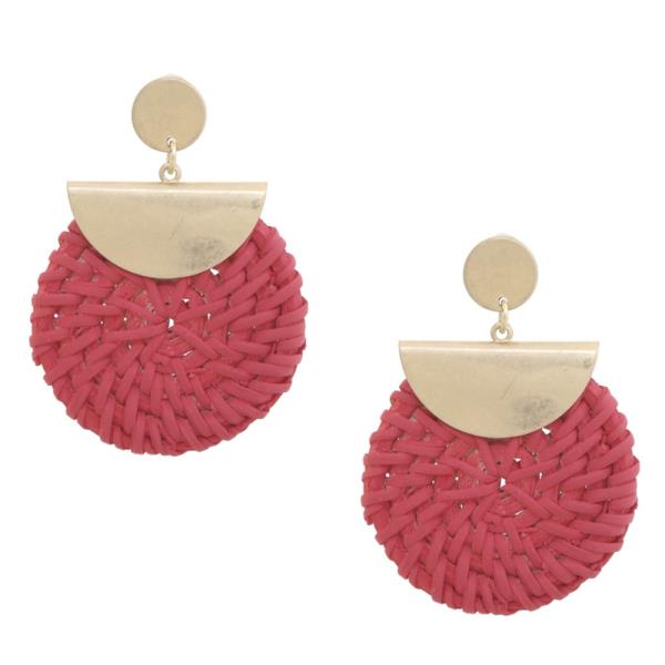 WOVEN CIRCLE DANGLE EARRING