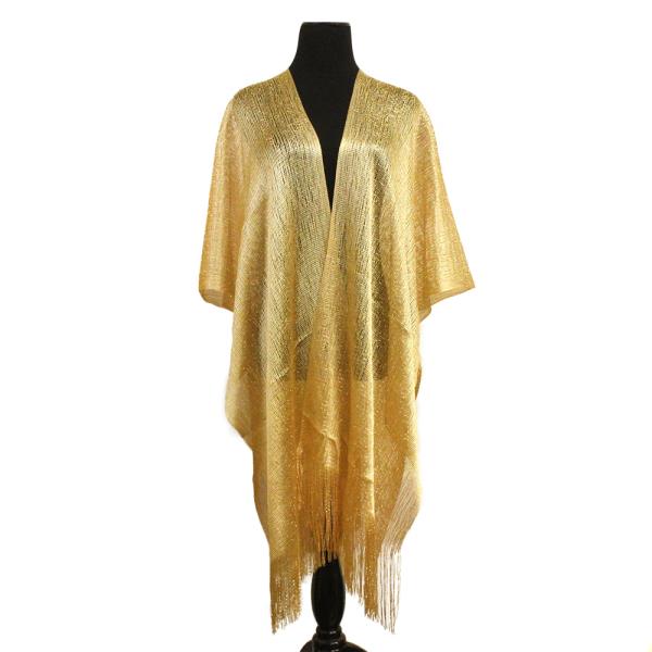METALLIC PONCHO CARDIGAN