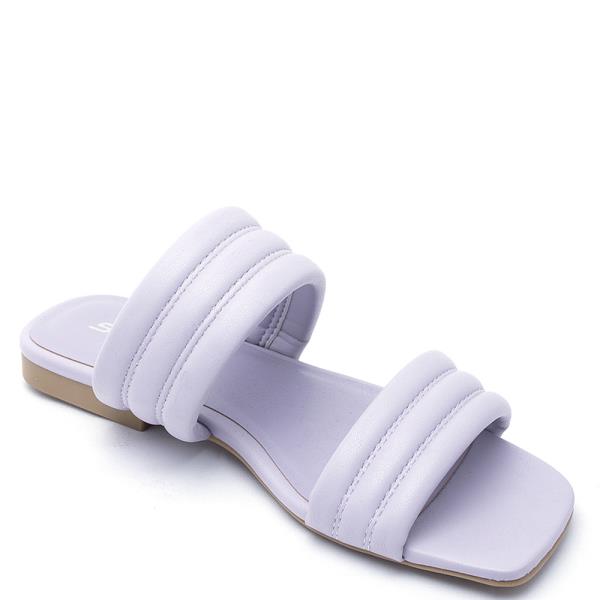 DOUBLE STRAP PUFF SLIPPER SANDALS 12 PAIRS