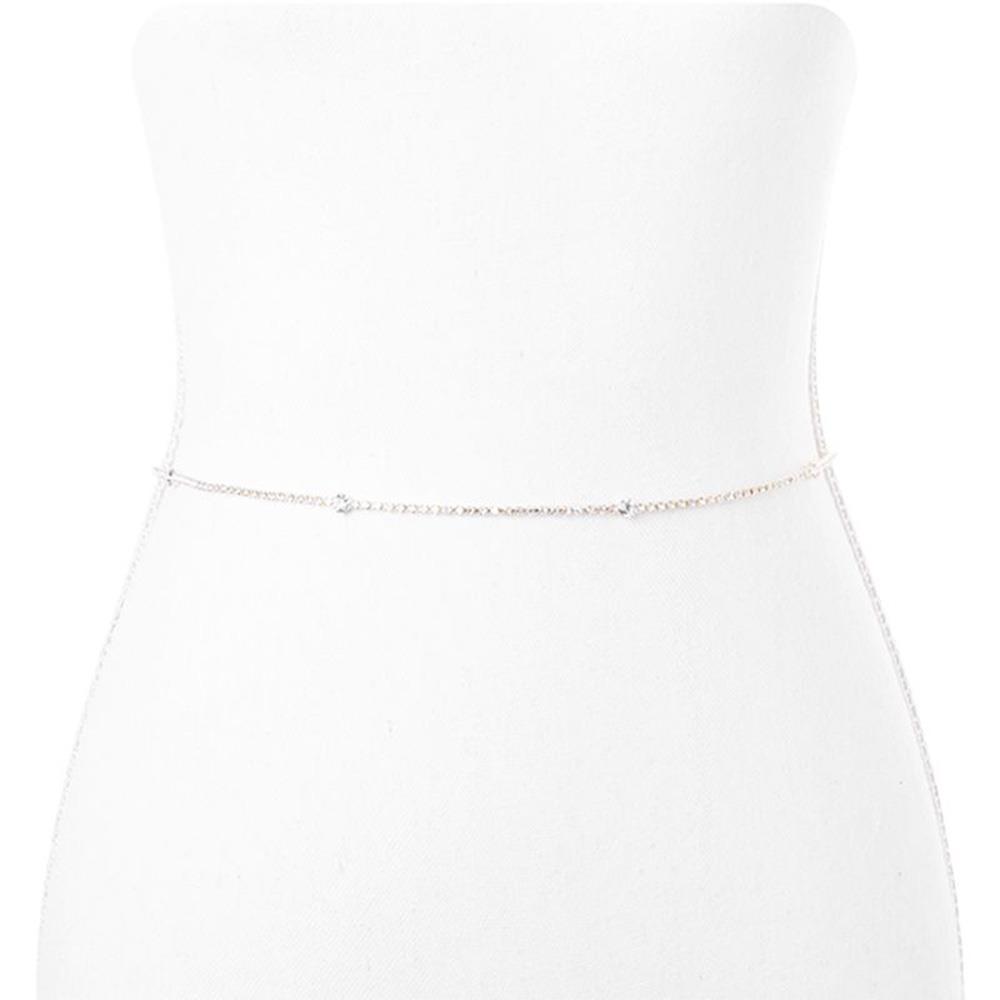 RHINESTONE CRYSTAL CHAIN BELT