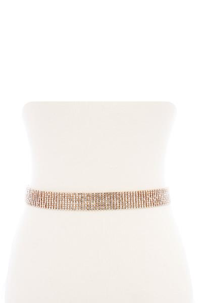 9 LINE RHINESTONE BELT