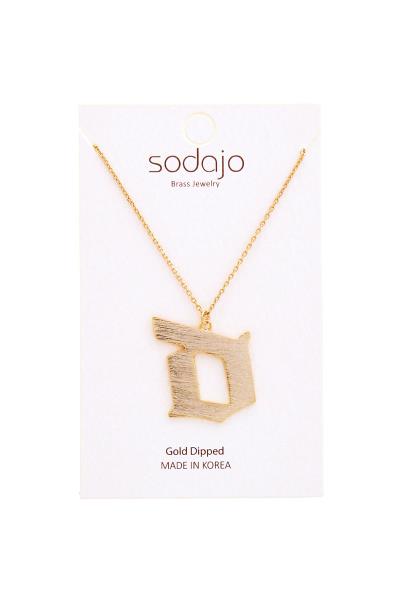 SODAJO SMALL LETTER ALPHABET INITIAL NECKLACE