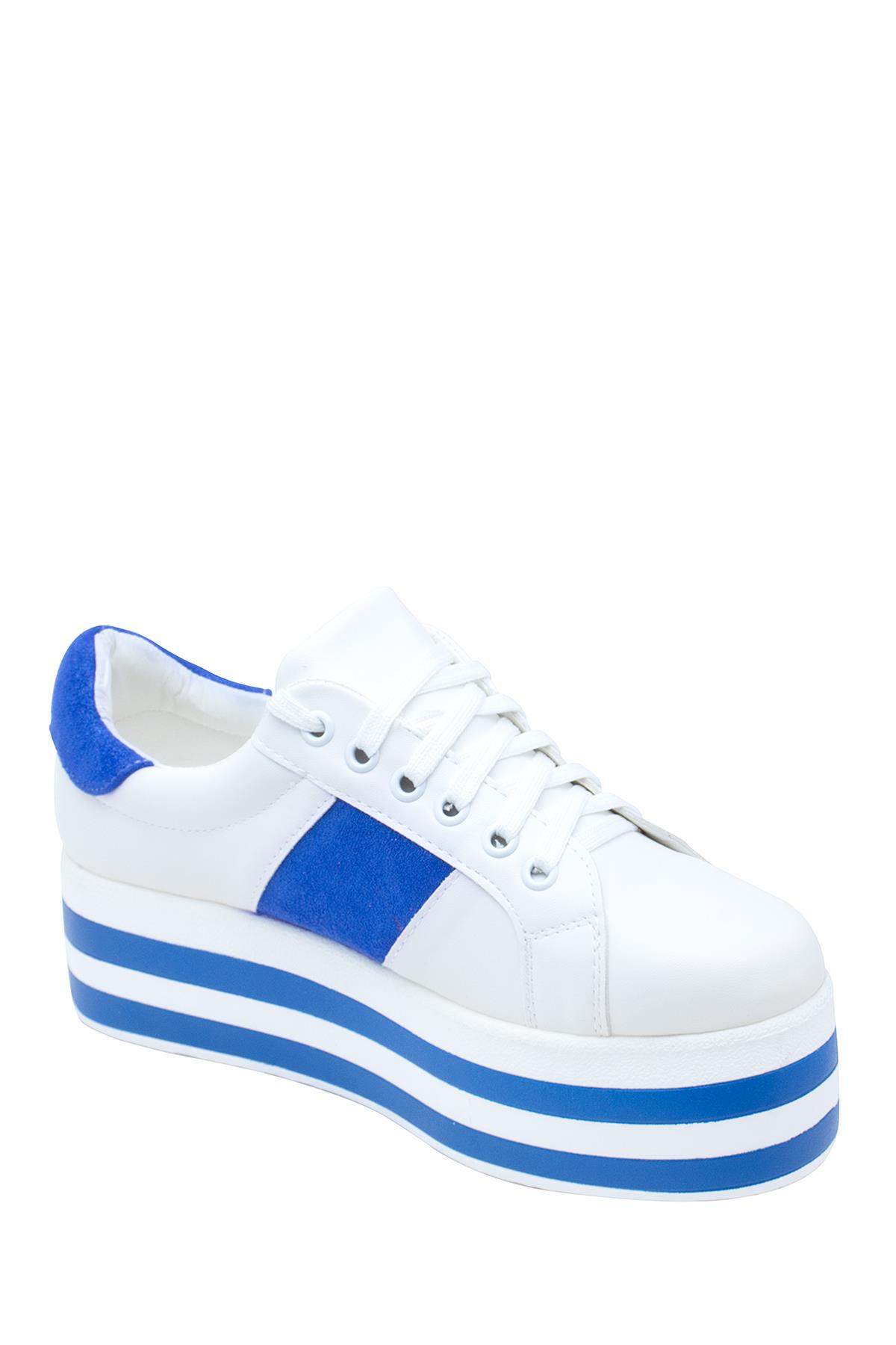 COLOR PATTERN LACE SNEAKER 12 PAIRS
