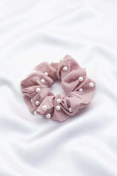 PEARL BEAD HAIR SCRUNCHIE