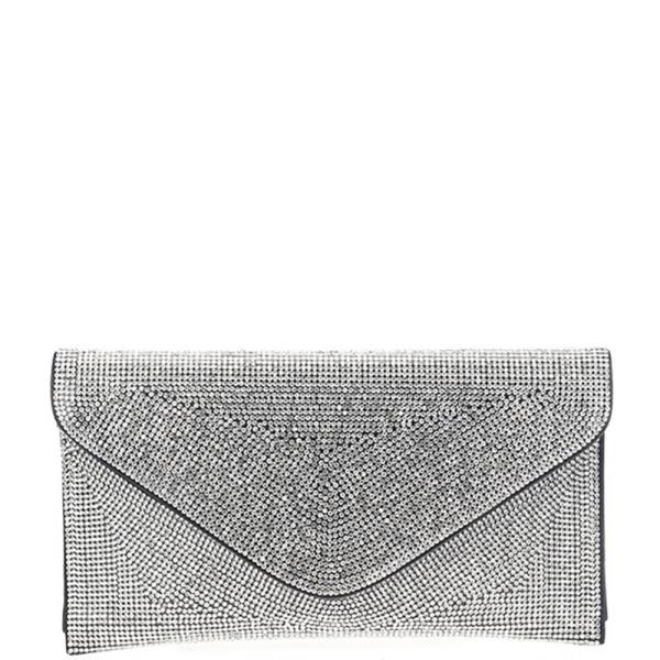 FULL CRYSTAL ENVELOP EVENING CLUTCH BAG