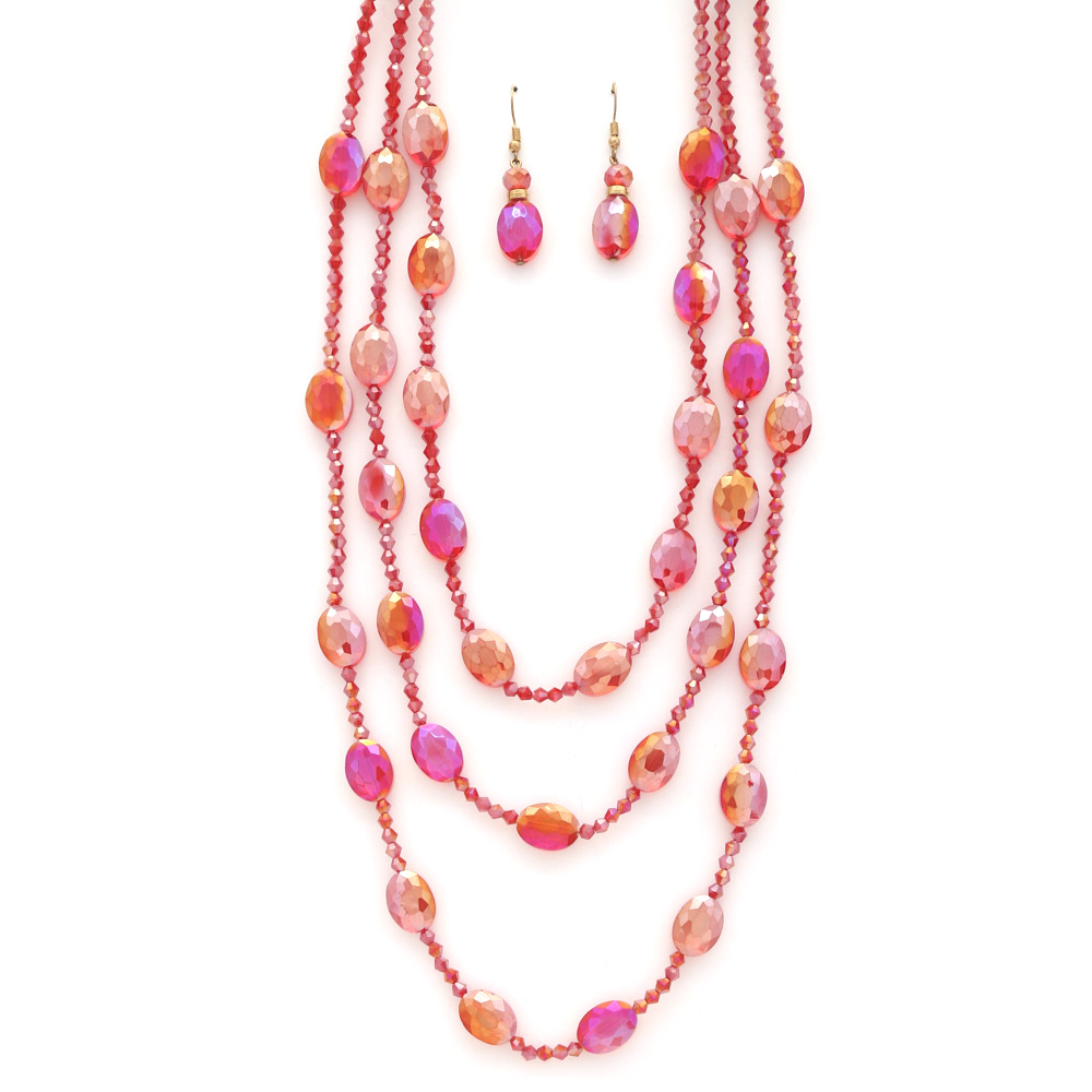 OVAL BEADED NECKLACE