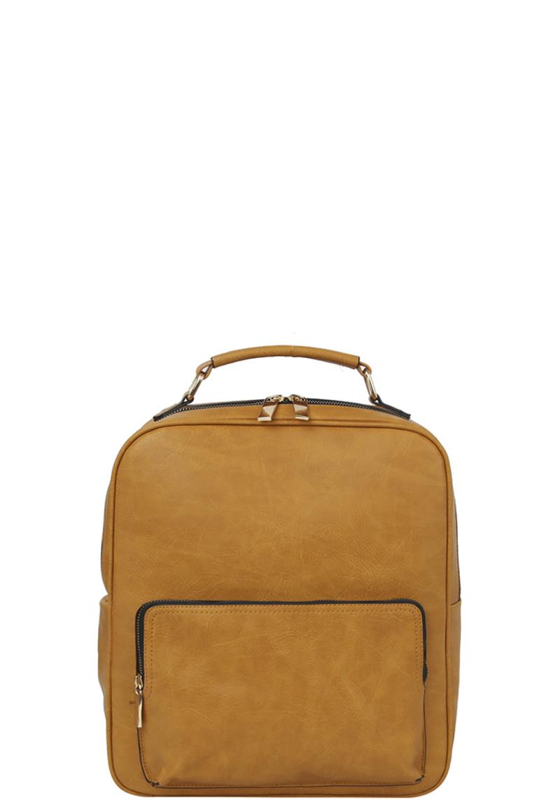 SMOOTH PLAIN CONVERTIBLE TROLLEY SLEEVE BACKPACK