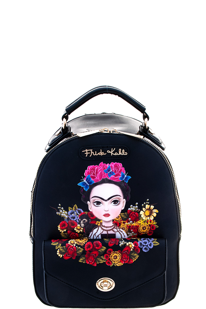 FRIDA KAHLO CUTE FLOWER CLUTCH DESIGN BACKPACK