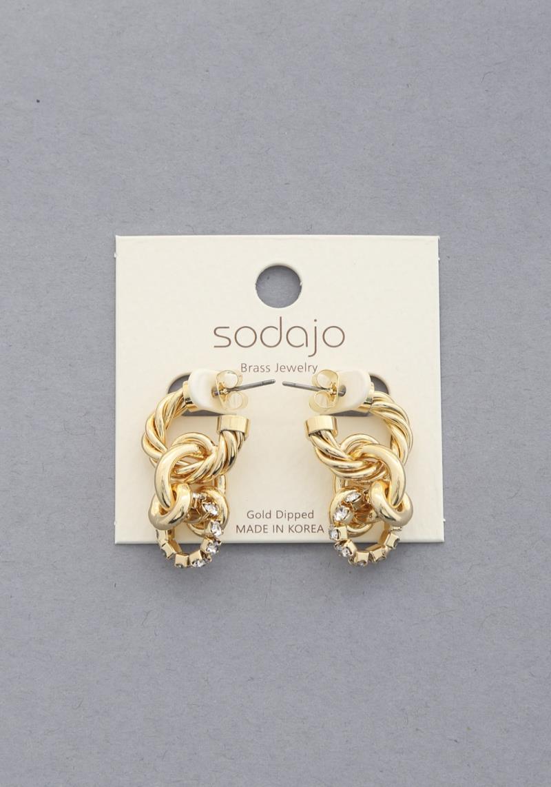 SODAJO TWISTED CHUNKY METAL EARRING