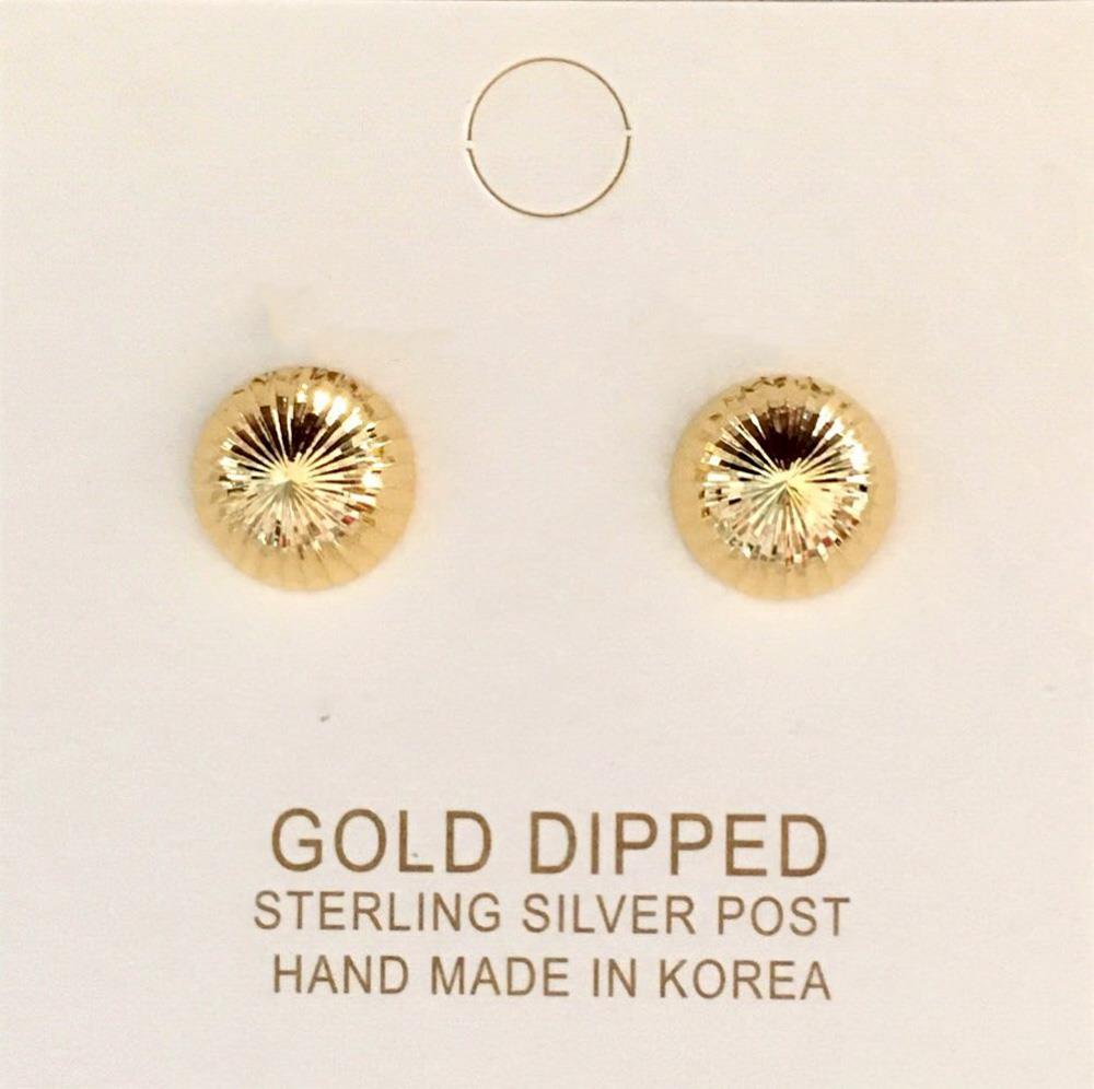 ROUND GOLD DIPPED EARRING