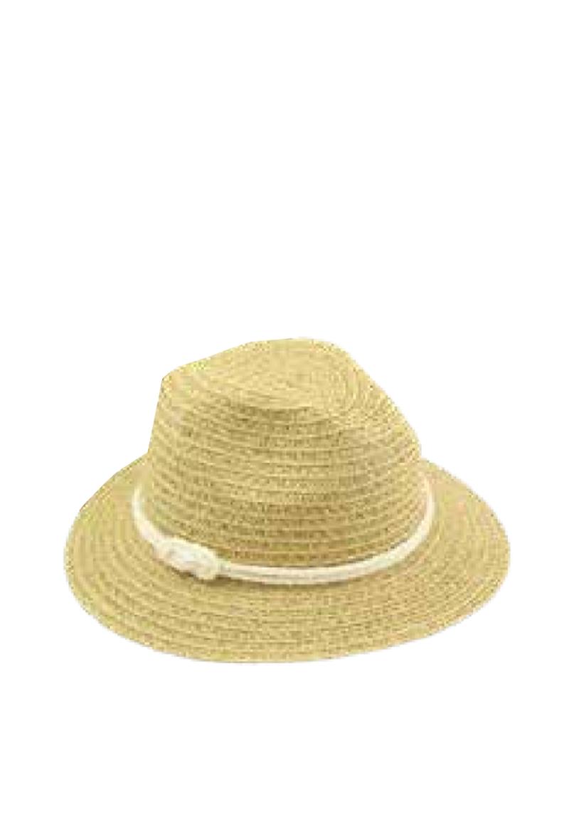 Natural Fiber Woven Ladies Fedora Hat