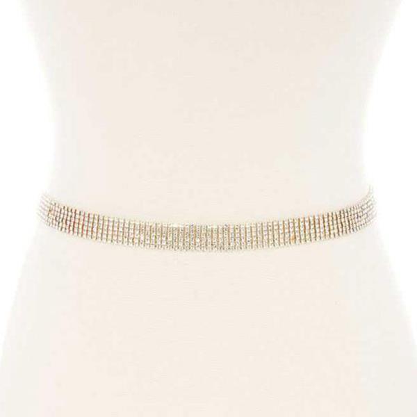 6 LINE CLASSIC RHINESTONE BELT