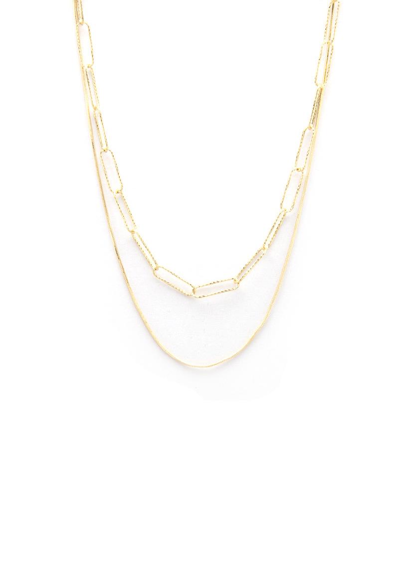 OVAL LINK LAYERED NECKLACE