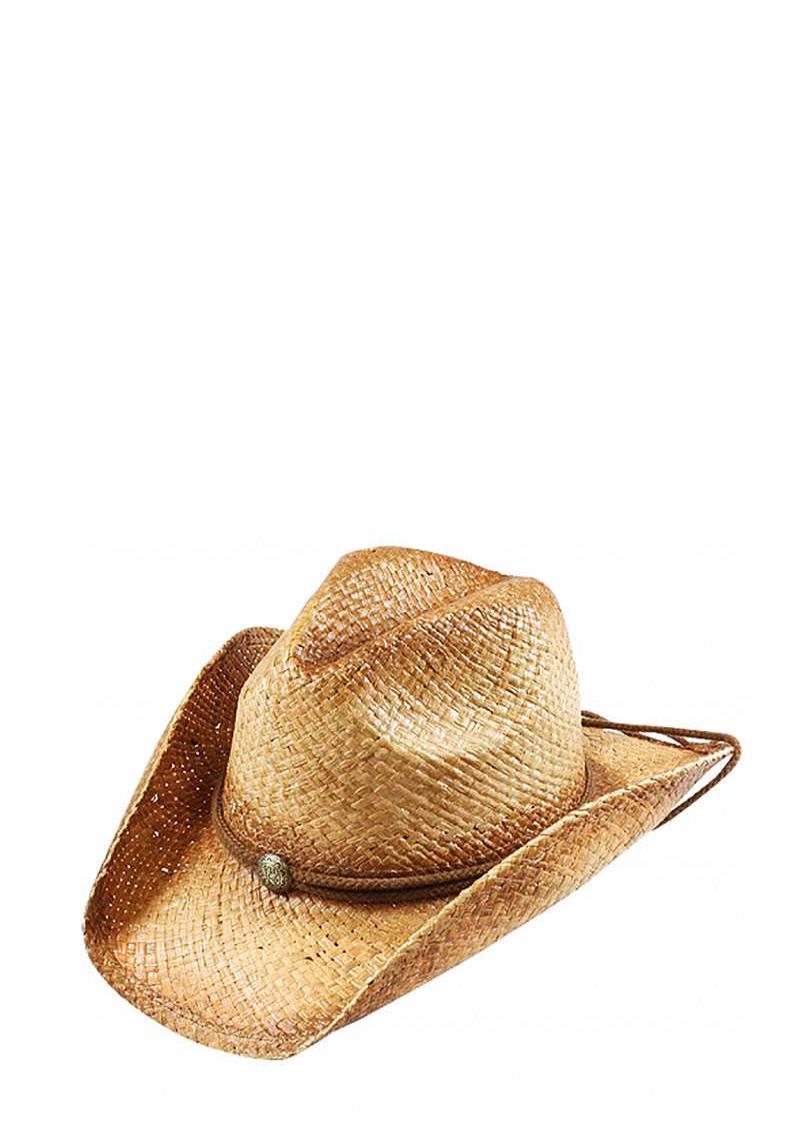 WESTERN WOVEN COWBOY HAT WITH CHIN CORD