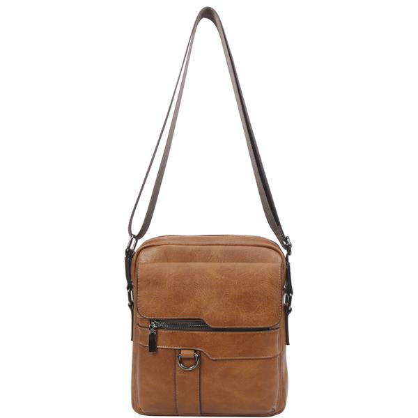 FASHION ZIPPER DESIGN CROSSBODY BAG