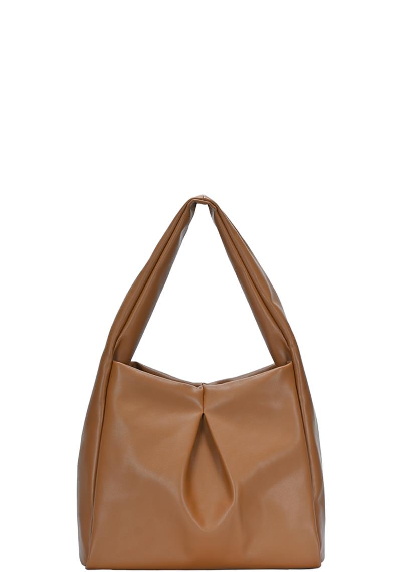 SMOOTH TEXTURE DESIGN HOBO BAG