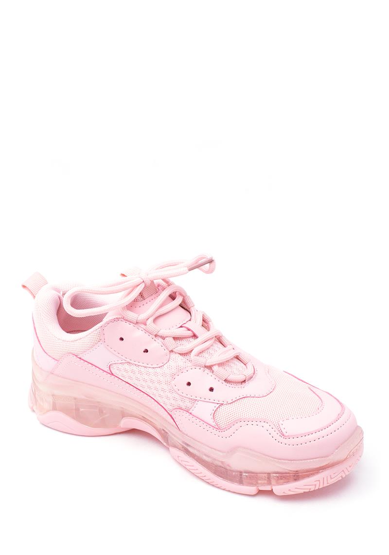 PLAIN LACE DESIGN RUNNING SNEAKERS
