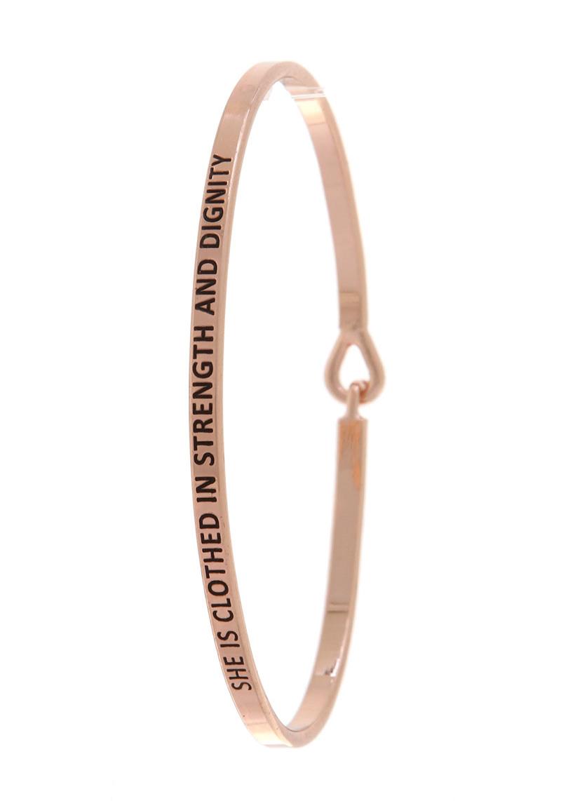 SHE IS CLOTHED IN STRENGTH AND DIGNITY INSPIRATION BANGLE