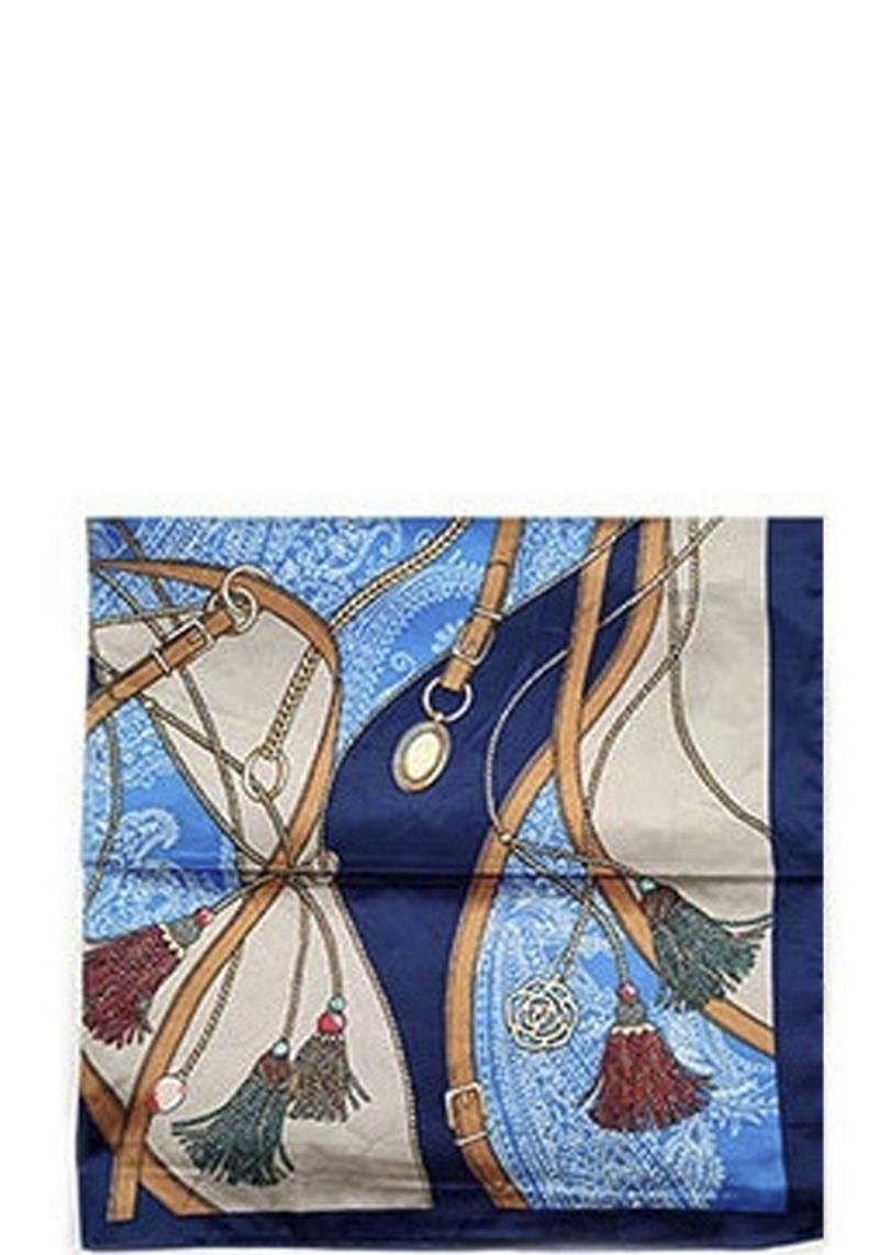 BELT PATTERN SILKY NECK SCARF
