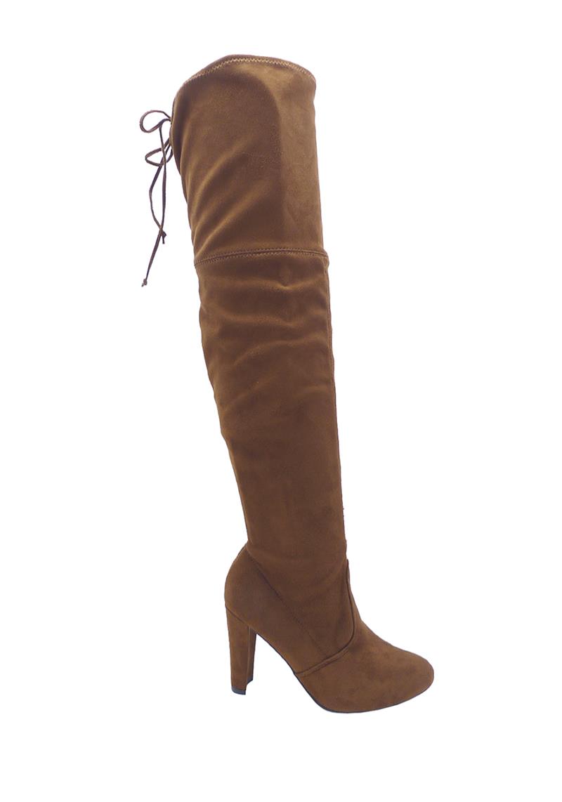 FASHION HIGH LEG SMOOTH CURVED HEEL BOOTS