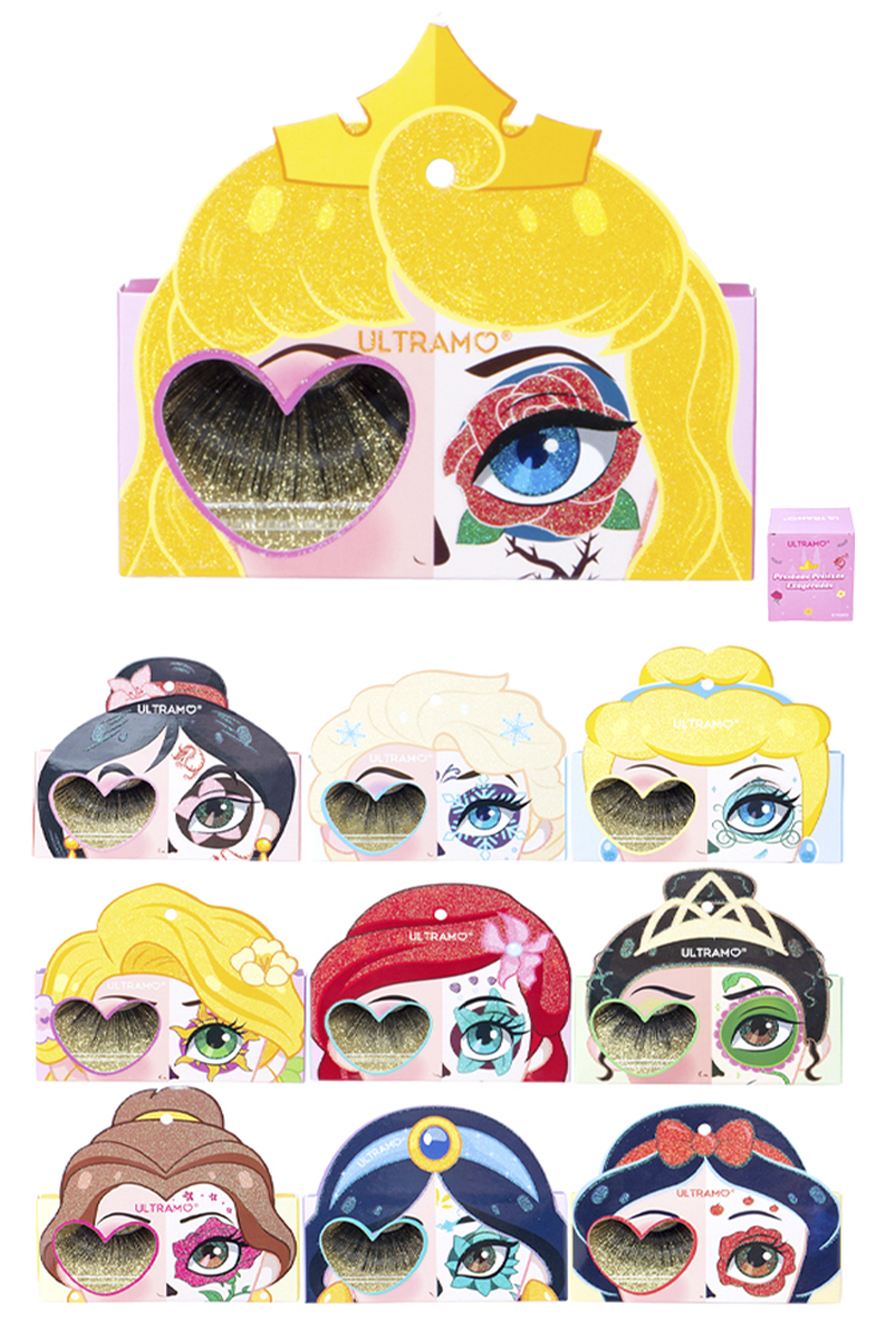 CHARACTER MIX EXAGGERATED BLACK FALSE EYELASHES 12 PCS