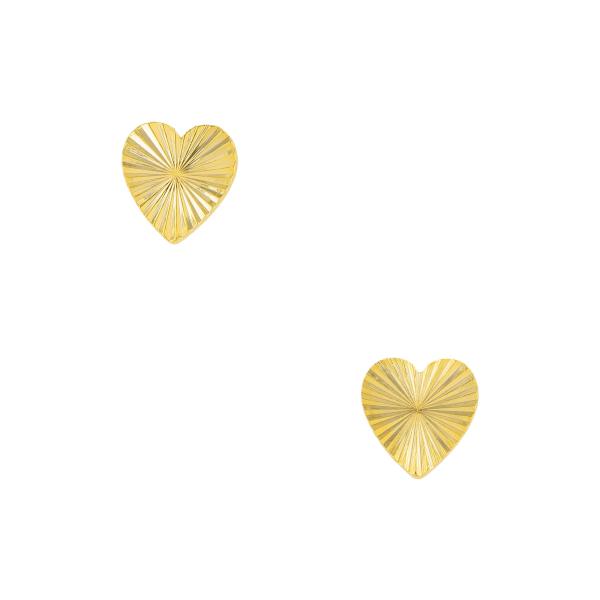 HEART GOLD DIPPED STUD EARRING