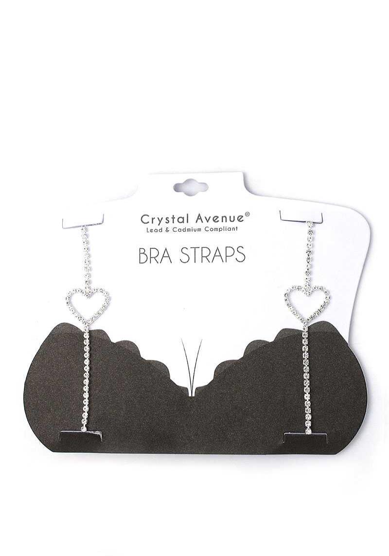 HEART SHAPE RHINESTONE BRA STRAPS