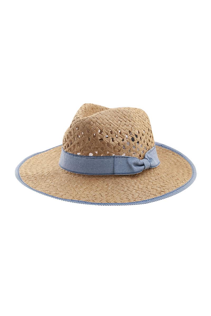 RIBBON BAND STRAW WOVEN PANAMA HAT