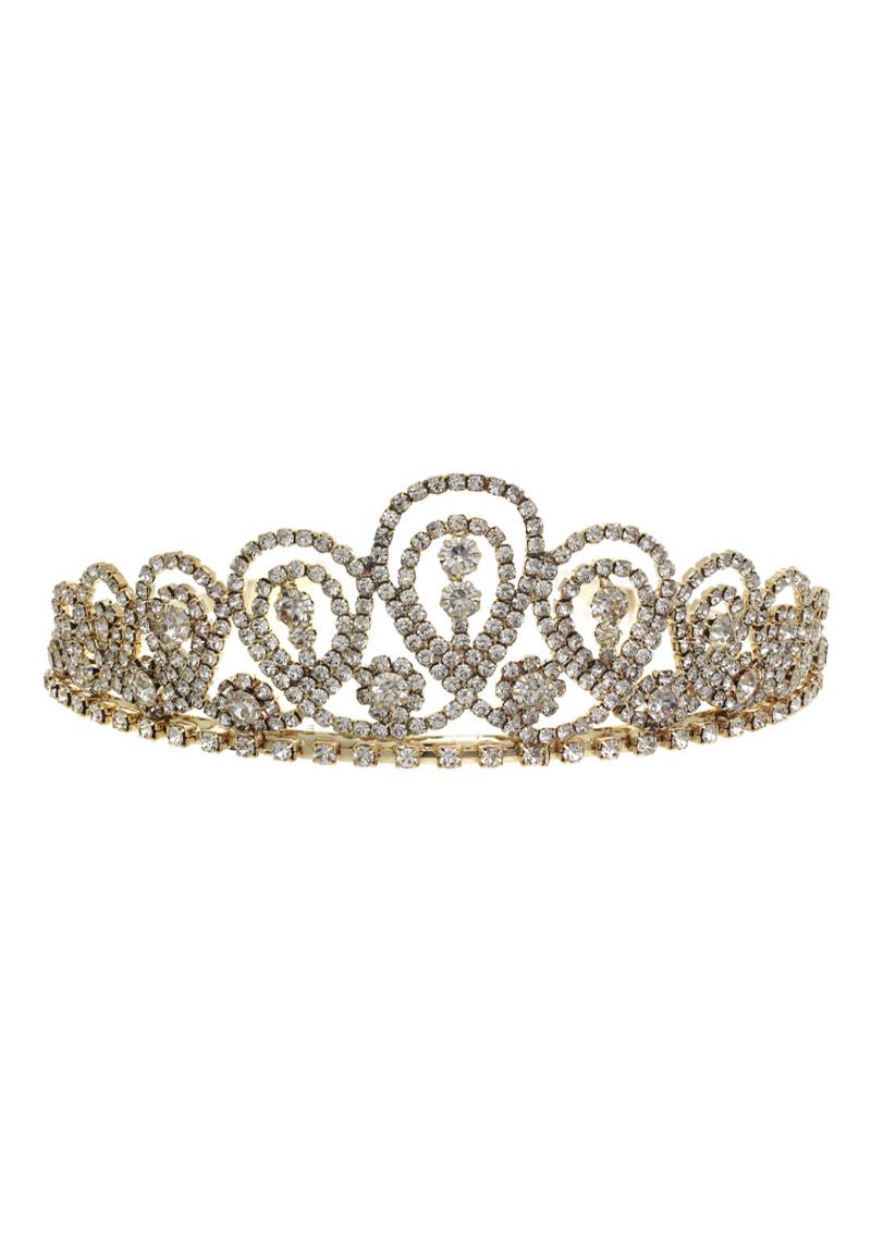 LUXURY RHINESTONE CRYSTAL CROWN TIARA