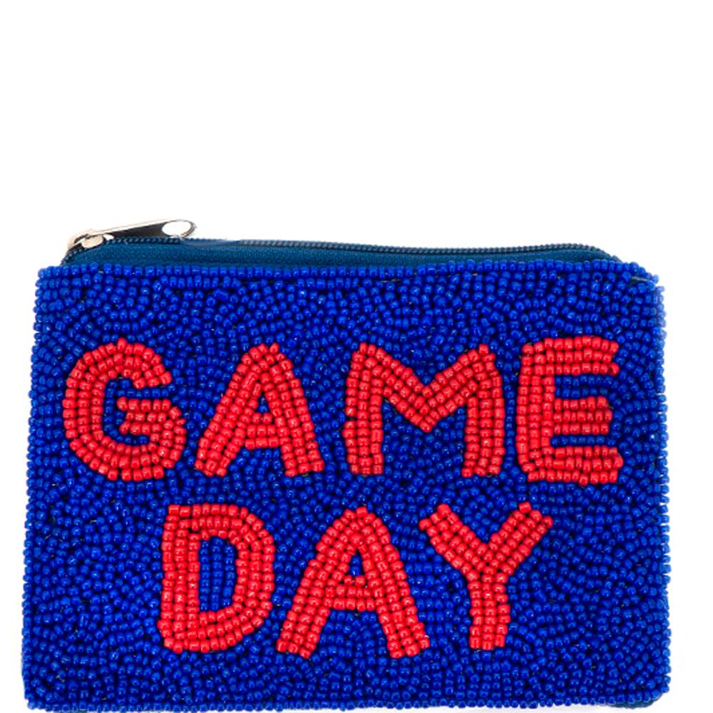 SEED BEAD GAME DAY SEED BEADED  COIN BAG