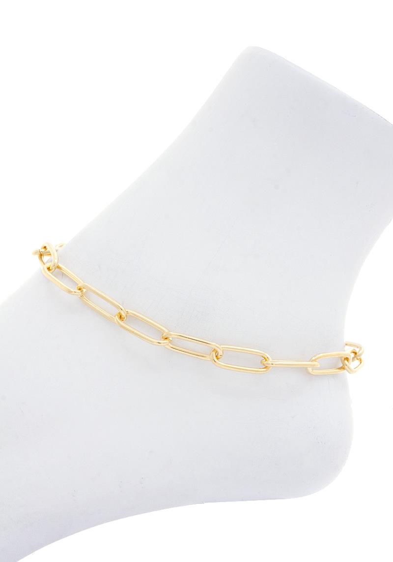 OVAL LINK METAL ANKLET