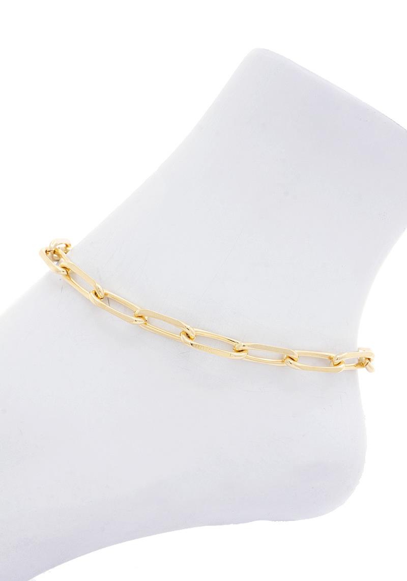 OVAL LINK METAL ANKLET